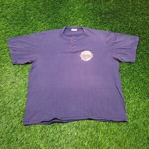 VTG 80s Majestic Minnesota Twins Boxy Crop T-Shirt Faded USA Made XL Boxy Fit